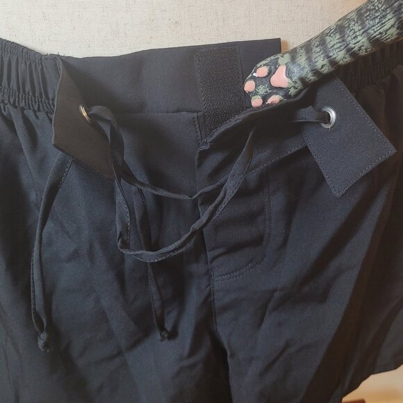 Bal Harbour Swim Shorts Women's 1X black Taslan plus sport gym brief tie pockets - Picture 9 of 16